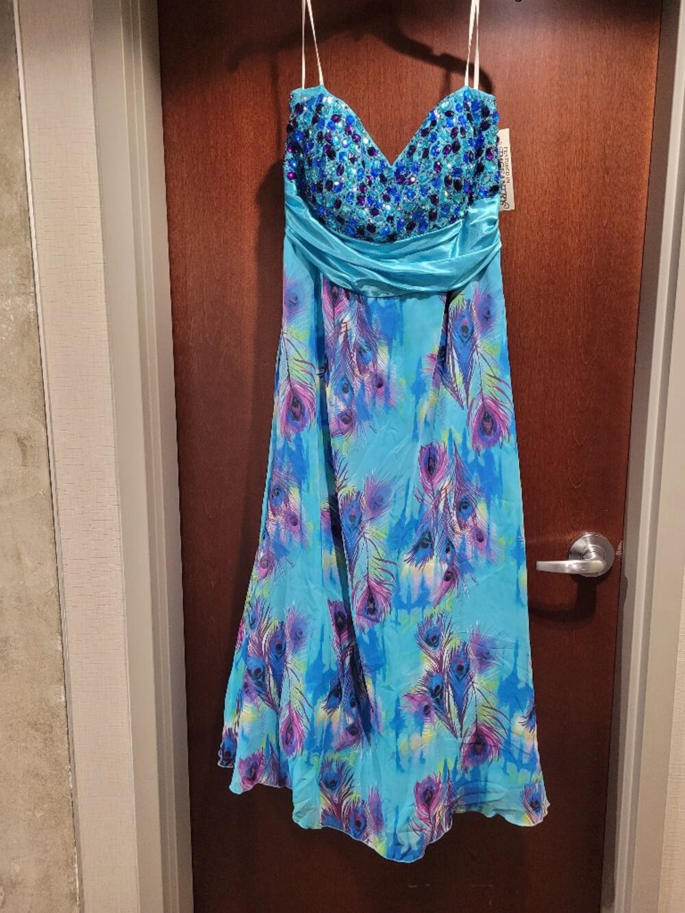 Josh & Jazz 4108356 Size 22W Peacock Multicolor Prom Dress